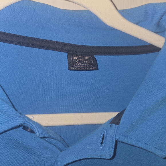 Oakley Blue Graphic Men's Polo Shirt - Picture 3 of 4